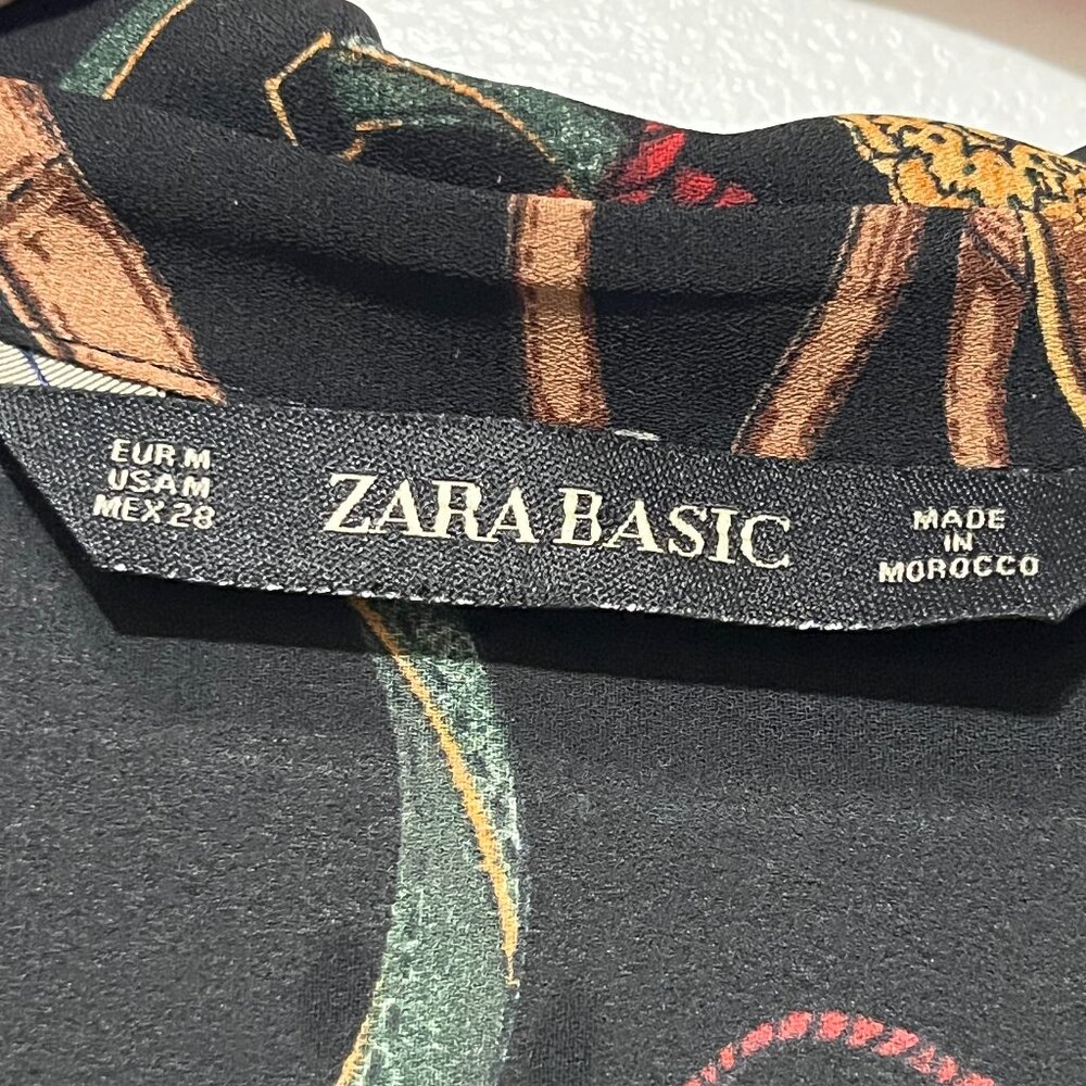 Zara Womens Equestrian Mini Dress M Horse Bit Bridle Western Cowgirl Rodeo Ranch - Picture 5 of 7